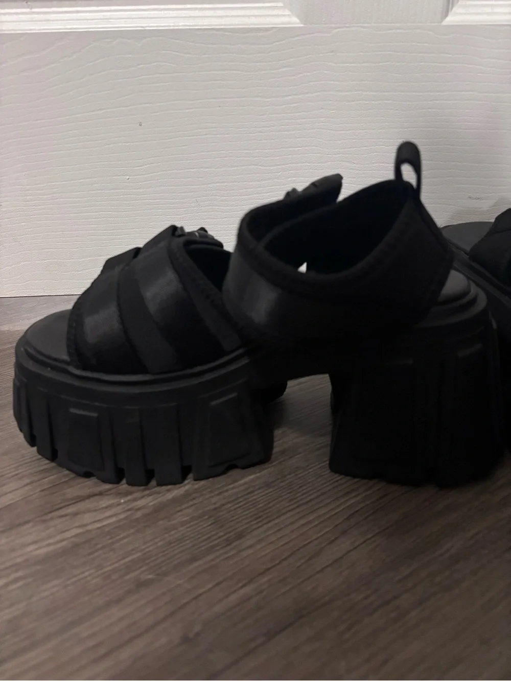 Dolls Kill / Darker Wavs Black Utopia Platform Sandals
